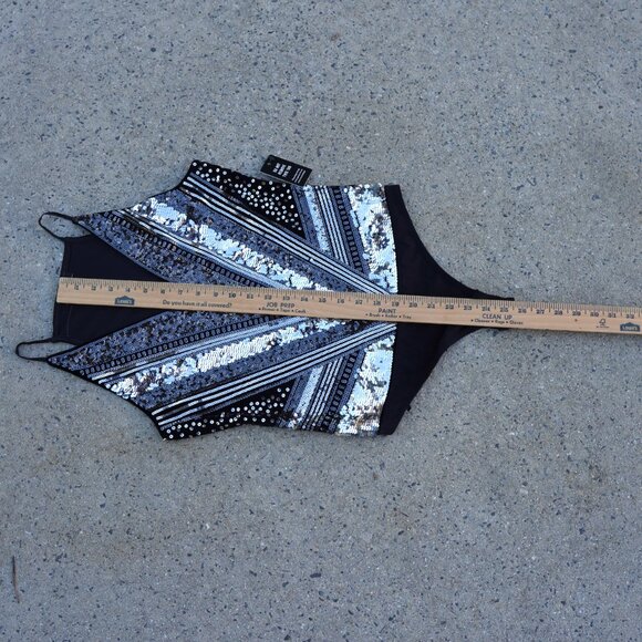 NWT Express Sequin Bodysuit M - Picture 7 of 15